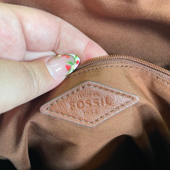 Fossil Maroon Purple Jenna Quilting Backpack Side Pockets Zip Pocket Adjustable main image 4